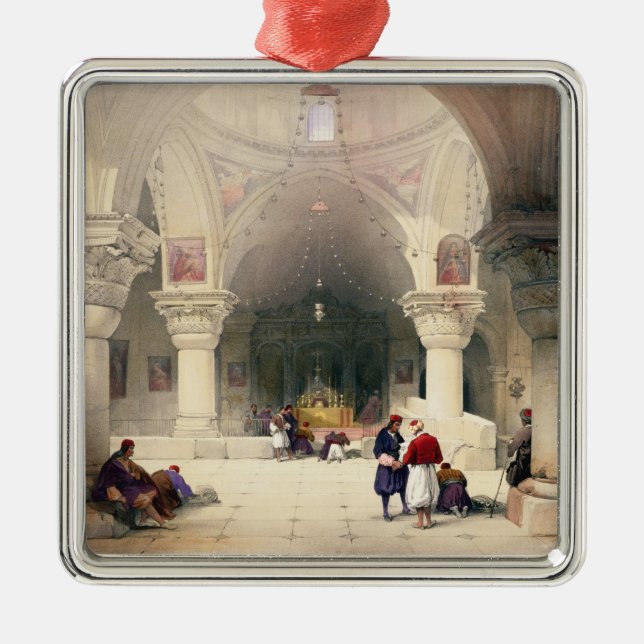 Ornamento De Metal A cripta do Sepulchre santamente, Jerusalem, (Frente)