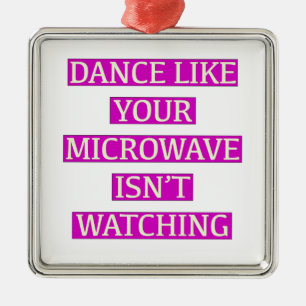 Ornamento De Metal A dança como sua microonda não está olhando