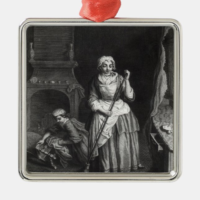 Ornamento De Metal A empregada (Frente)