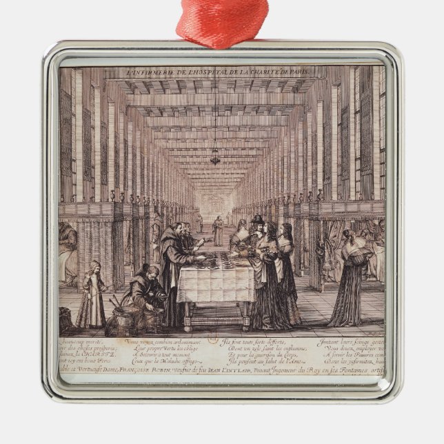 Ornamento De Metal A enfermaria das irmãs da caridade (Frente)