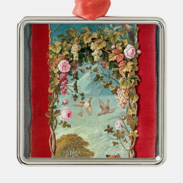 Ornamento De Metal A fábula de Esopo o Fox e as uvas (Frente)