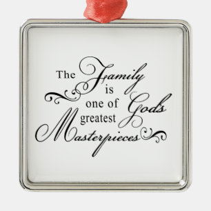 Ornamento De Metal A família é uma das grandes obra-primas do deus