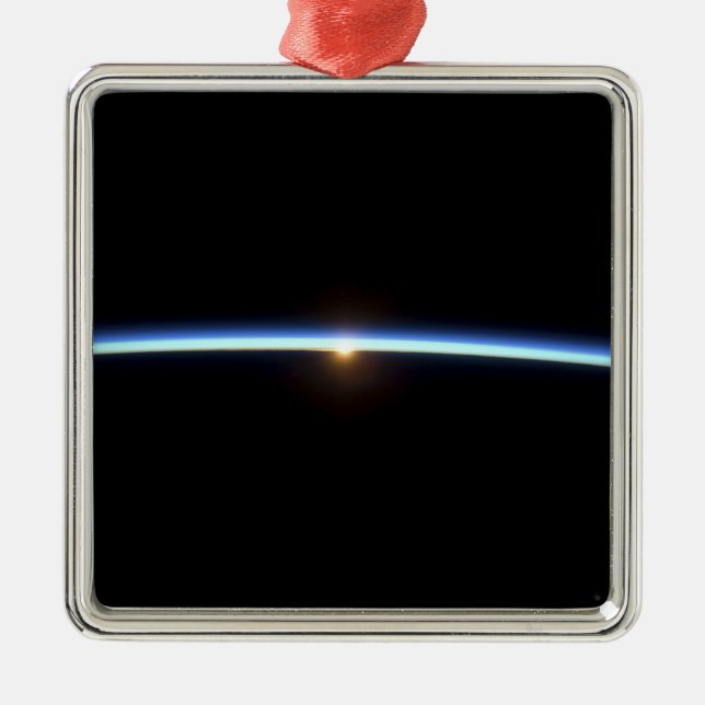 Ornamento De Metal A fina linha da atmosfera da Terra 2 (Frente)