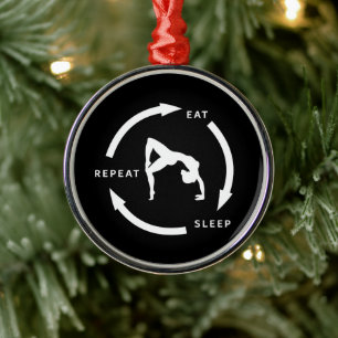 Ornamento De Metal A ginástica artística feminina dorme repete esport