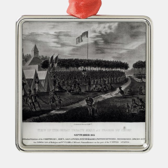 Ornamento De Metal A ideia do grande Tratado guardarou na pradaria du (Frente)