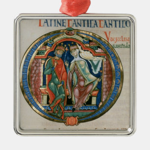 Ornamento De Metal A letra inicial "O" Osculatur mim - deixe-me