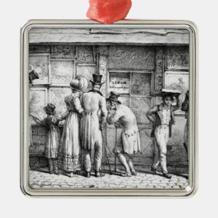 Ornamento De Metal A loja de cópias litográfica de Delpech, c.1818