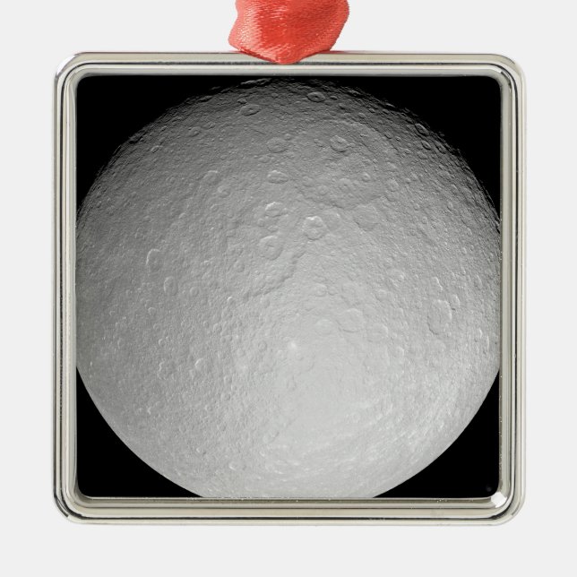 Ornamento De Metal A lua gelada de Saturno Rhea (Frente)