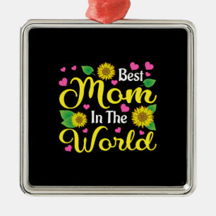 Ornamento De Metal A Melhor Mãe Do Mundo