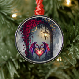 Ornamento De Metal A Moonlit Invitation –Love Turns the Gears of Time