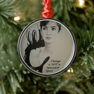 Ornamento De Metal A mudança não é um espectador Impressão de arte de