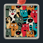Ornamento De Metal A multidão de gatos<br><div class="desc">-</div>
