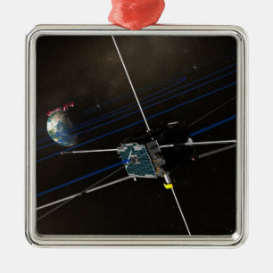 Ornamento De Metal A nave espacial de cinco THEMIS na órbita