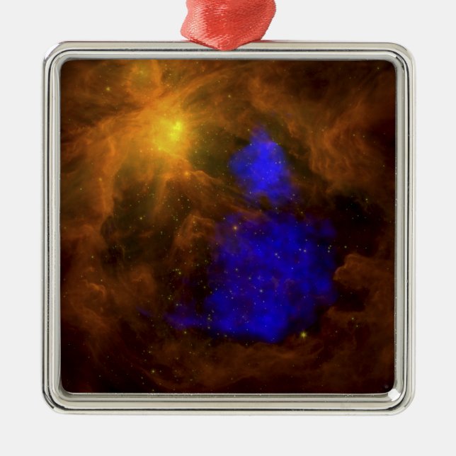 Ornamento De Metal A nebulosa de Órion no infravermelho (Frente)