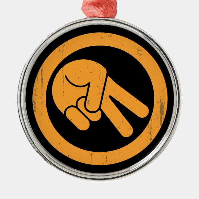 Ornamento De Metal A onda (Frente)