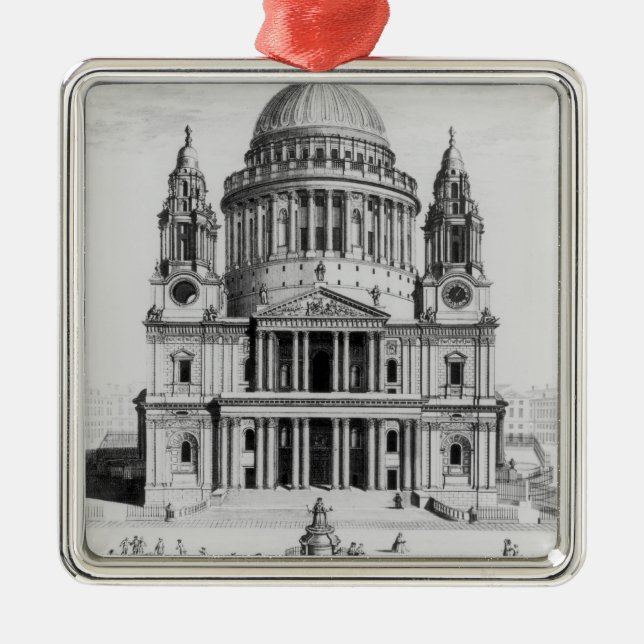 Ornamento De Metal A perspectiva ocidental da catedral de St Paul (Frente)