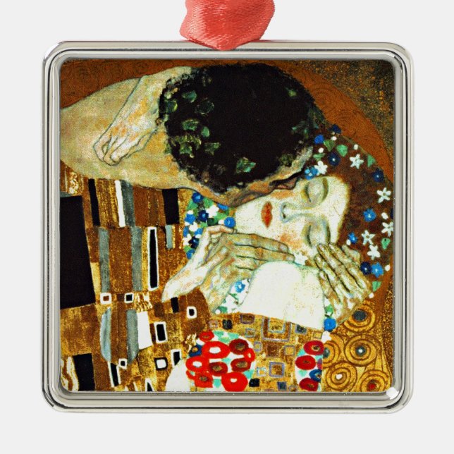 Ornamento De Metal A pintura de Gustav Klimt, O Beijo, (Frente)