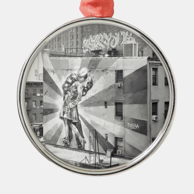 Ornamento De Metal A pintura mural da fotografia dos Kissers, (Frente)