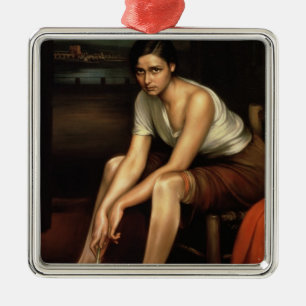 Ornamento De Metal A rapariga de fascínio