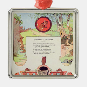 Ornamento De Metal A raposa e as uvas