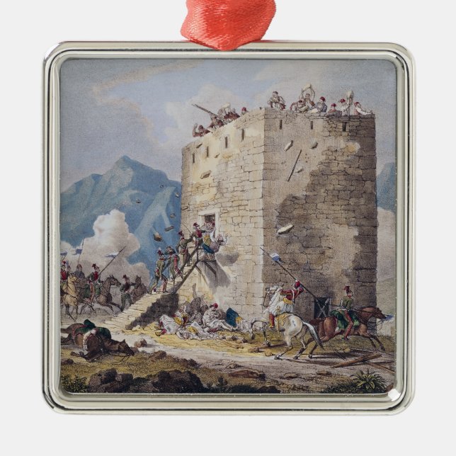 Ornamento De Metal A resistência de quarenta rebeldes gregos (Frente)