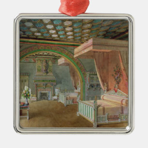 Ornamento De Metal A sala cor-de-rosa no castelo de Roquetaillade