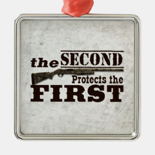 Ornamento De Metal A segunda alteração protege a Primeira Emenda