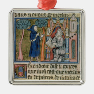 Ornamento De Metal A Senhora quadro 95 f.268 Merlin dita a história a