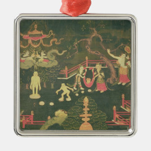 Ornamento De Metal A vida de Buddha Shakyamuni