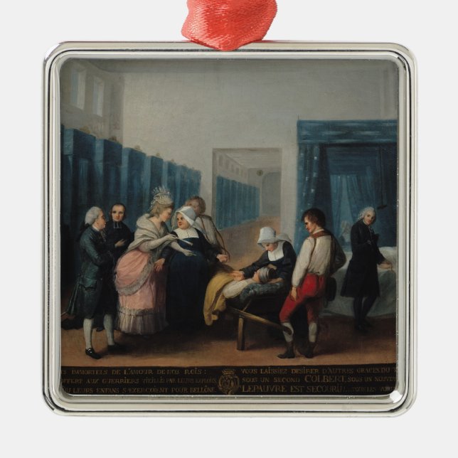 Ornamento De Metal A visita do Monsieur e da senhora Necker (Frente)