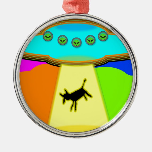 Ornamento De Metal Abdução de alienígenas (Frente)