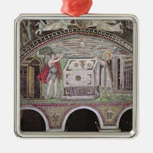 Ornamento De Metal Abel e Melchisedech que oferecem no altar