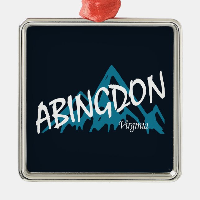 Ornamento De Metal Abingdon Virginia Mountain (Frente)