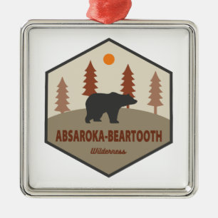 Ornamento De Metal Absaroka - Urso Selvagem dos Beartooth