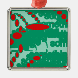 Ornamento De Metal abstrato de 1123 vermelho e verde