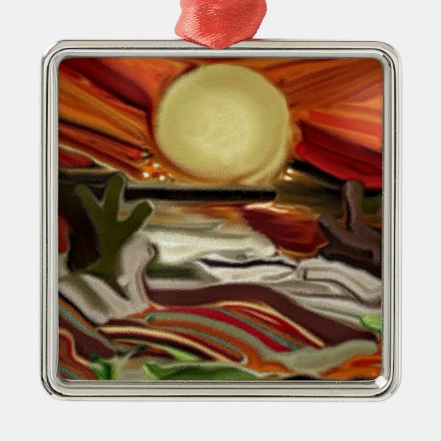 Ornamento De Metal Abstrato de Arte do Sudoeste do Céu (Frente)