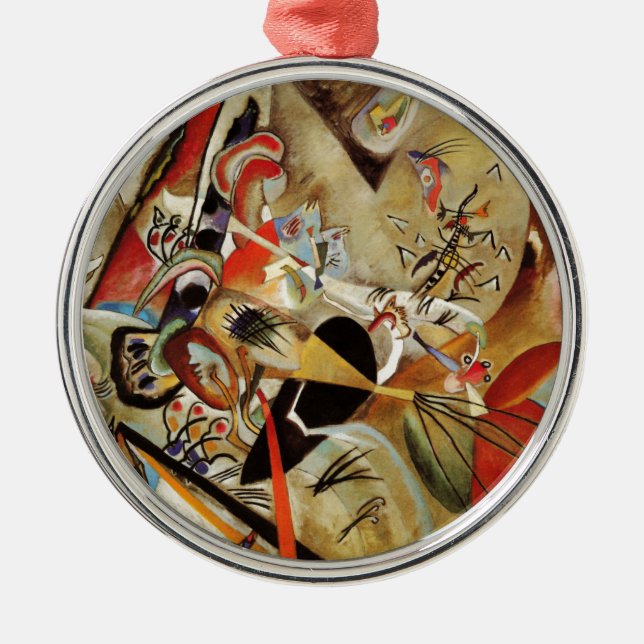 Ornamento De Metal Abstrato de composição Kandinsky (Frente)