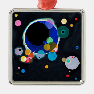 Ornamento De Metal Abstrato de Vários Círculos do Kandinsky