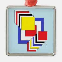 Ornamento De Metal Abstrato quadrados