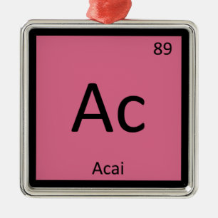 Ornamento De Metal Ac - Símbolo da Tabela Periódica da Química do Aça