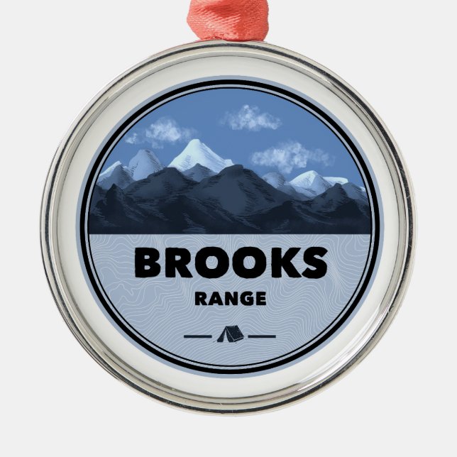 Ornamento De Metal Acampamento Brooks Range Alasca (Frente)