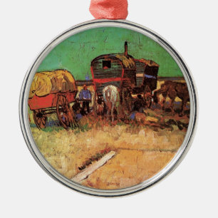 Ornamento De Metal Acampamento de Ciganos com Caravanas, Van Gogh