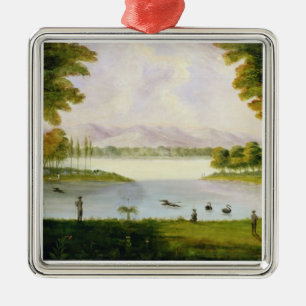 Ornamento De Metal Acampamento do estabelecimento da expedição nava