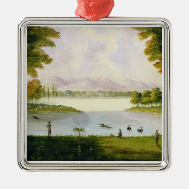 Ornamento De Metal Acampamento do estabelecimento da expedição naval (Frente)