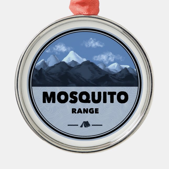 Ornamento De Metal Acampamento Mosquito Range Colorado (Frente)