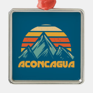 Ornamento De Metal Aconcagua Retro Turquesa