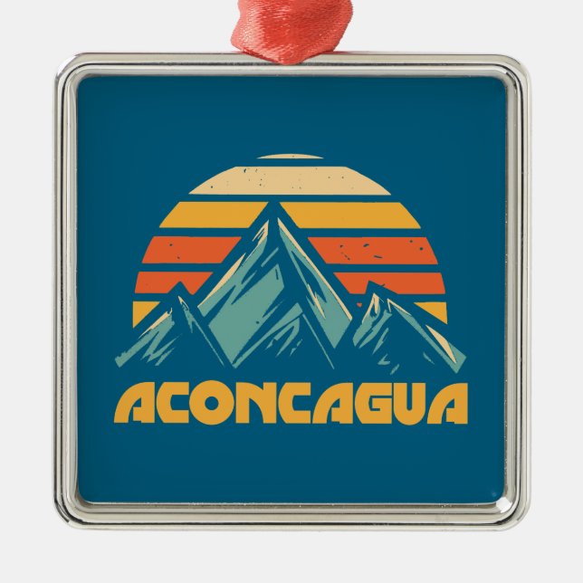Ornamento De Metal Aconcagua Retro Turquoise (Frente)
