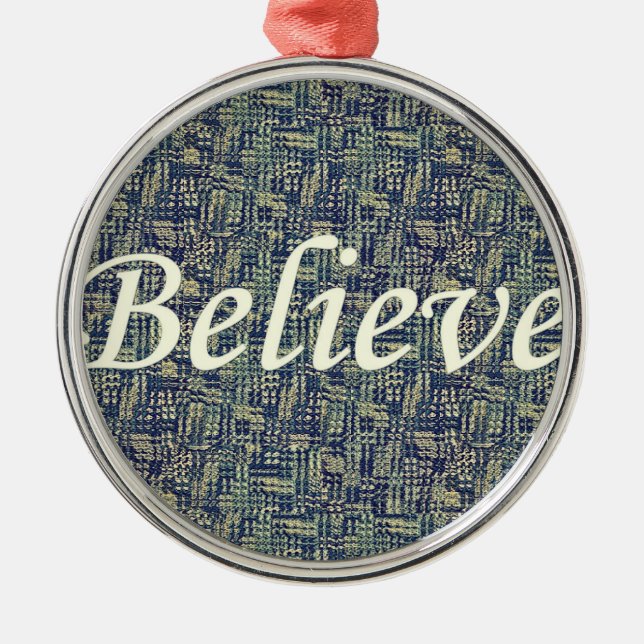Ornamento De Metal Acredite em painéis (Frente)