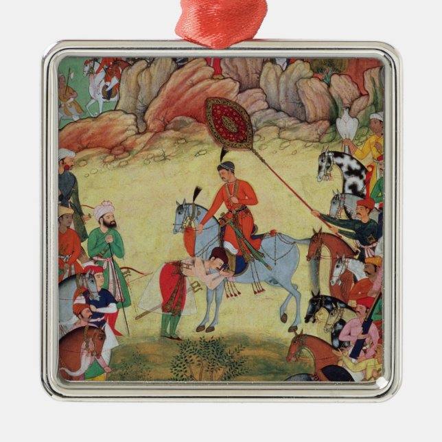 Ornamento De Metal Adham Khan que paga a homenagem a Akbar em (Frente)