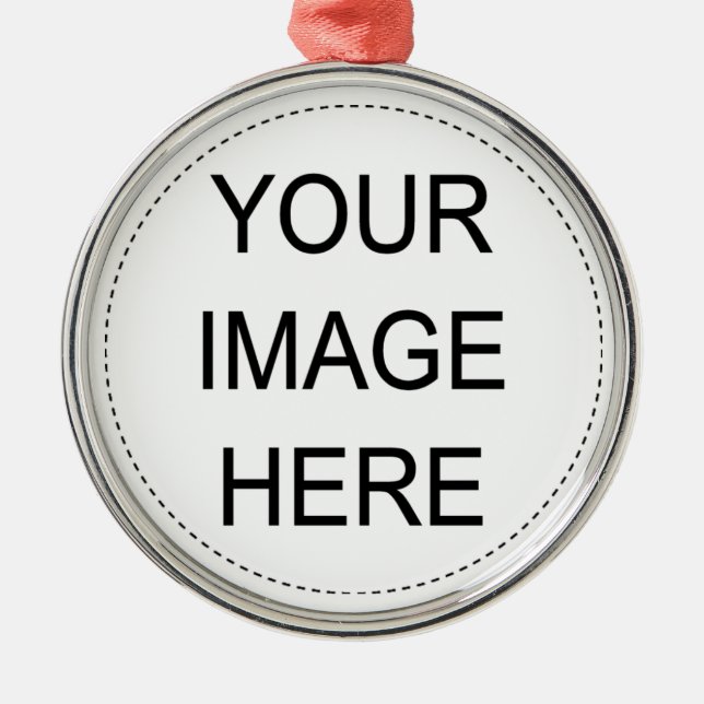 Ornamento De Metal Adicione sua própria imagem (Frente)